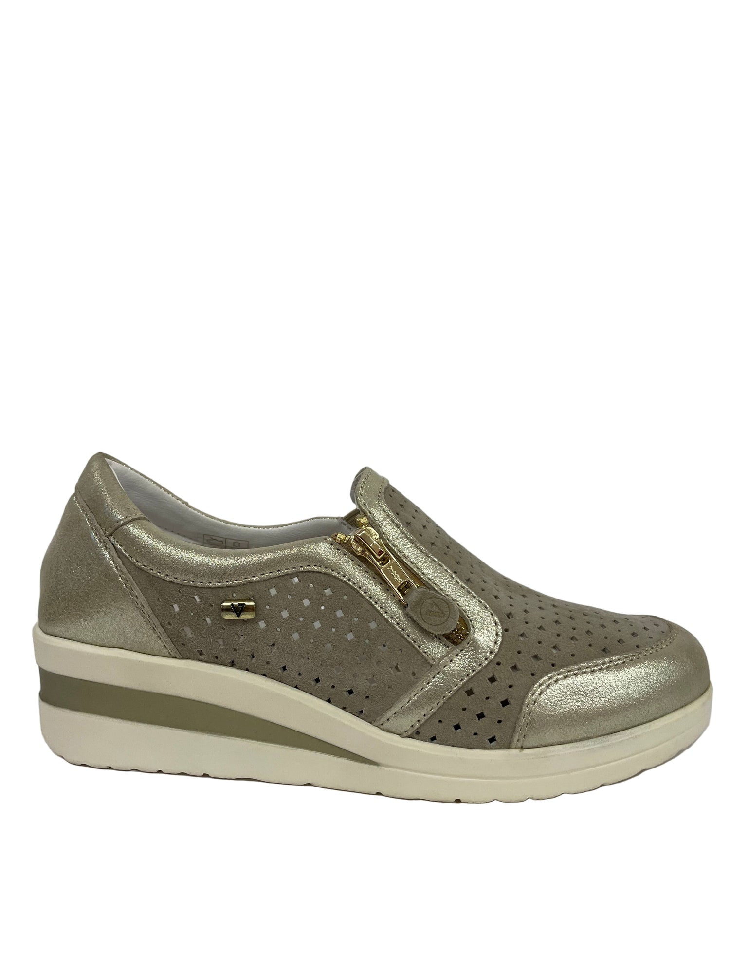 Scarpa bucarellata con zip Valleverde