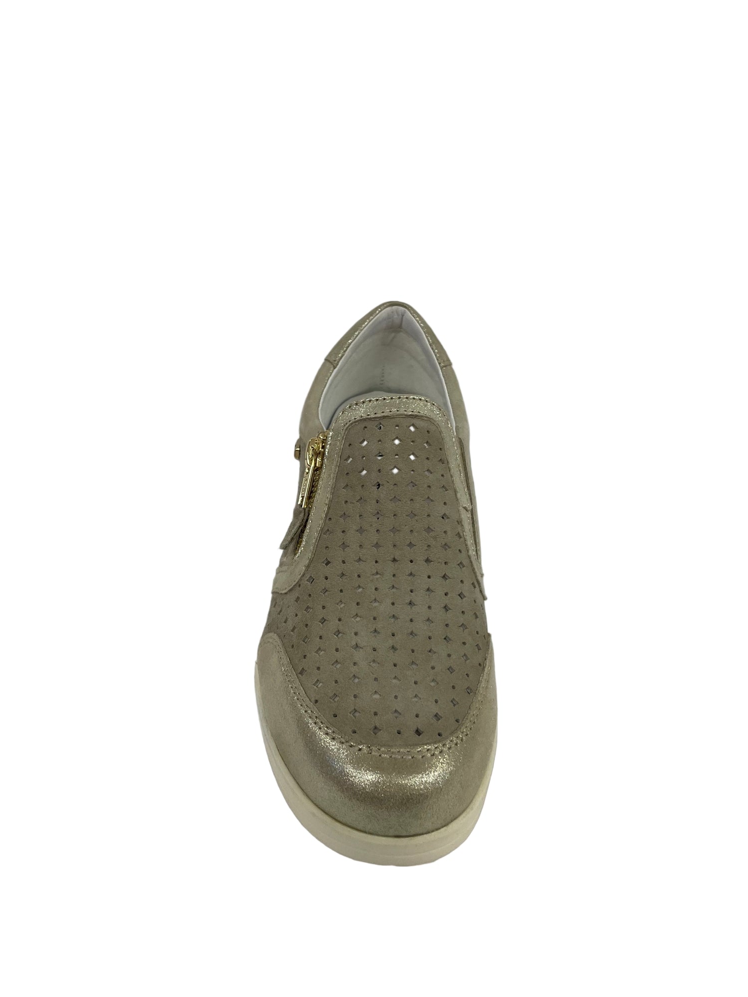 Scarpa bucarellata con zip Valleverde